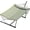 Light Blue and Green Stripes Design, variant on Hammock with Heavys Duty Stand — 450LB Instant Relaxation for Backyard, Camping & Beyond, Premium Cotton-Polyester Blend, Tool-Free Steel Frame & Carrying Bag(Yellow Stripe)