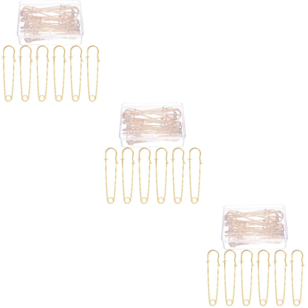 BERTDOMD 30 pcs Retro Safety Pin Clips Stainless Steel Brooch Pins for Sewing Crafting and Accessories