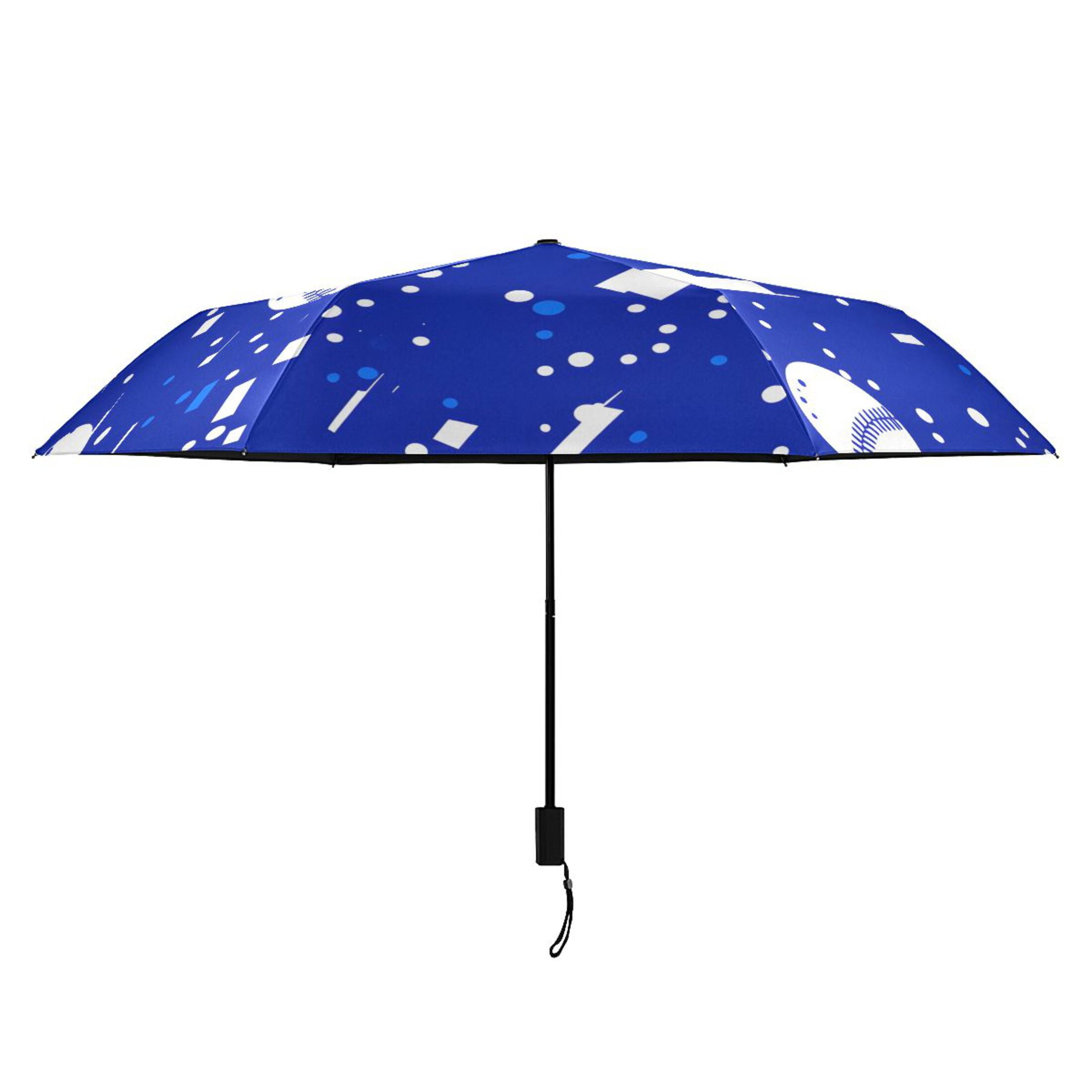 ALAZA Baseball Art Pattern UPF 50+ Compact Folding Umbrella for Rain Travel Umbrella Packable