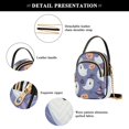 thumbnail image 4 of FORMRS Crossbody Bag for Women Quilted Travel Shoulder Cell Phone Purse with Chain Strap Handbag, Blue Cute Halloween, 4 of 7