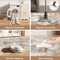 thumbnail image 6 of Washable Area Rug for Living Room, 8'x10' Non-Slip Neutral Abstract Beige Indoor Rug, Low Pile Stain Resistant Carpet for Bedroom, Kitchen, 6 of 10