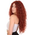 thumbnail image 2 of HPO Adult Women Brown color Animated Movie Princess Wig, Flame-retardant Synthetic Fiber…, 2 of 3
