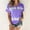 Purple, variant on Lilgiuy Women's Plus Size Shirts Summer Short Sleeve Tops Business Casual Loose Work Blouses