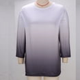 thumbnail image 4 of Womens Plus Size 3/4 Sleeve Crew Neck Shirts Summer Casual Loose Fit Tshirts Oversized Tie-dye Tunic Tops, 4 of 6