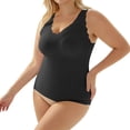 thumbnail image 2 of MVRLSH Womens Tank Tops Loose Fit Casual Special Pocket Design Post Surgery Breast Accessory Compatible Built In Bra Tank Top Tops Black Size M, 2 of 7