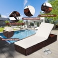 thumbnail image 5 of SEGMART Outdoor Rattan Wicker Lounge Chair, 5 Adjustable Reclining Backrest Lounger Chair, Modern Rattan Chaise Chair with Cushion, Fits for Pool, Yard, Deck, 5 of 8