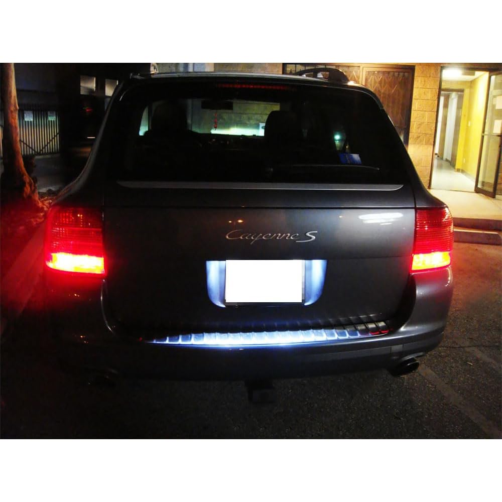 OEM-Fit 3W Full LED License Plate Light Kit For Volkswagen: Touareg, Porsche: Cayenne, Powered by 18-SMD Xenon White LED & Can-bus Error Free