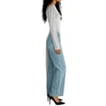 thumbnail image 3 of Gamivast Maxi Dress for Women Scoop Neck Long Sleeve High Slit Tunic Top Longline Shirt Style Casual Outfits Streetwear Fashion Side Split Dress Wear, 3 of 5
