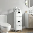 thumbnail image 5 of Ktaxon Bathroom Floor Storage Cabinet with 4 Drawers, Small Cabinet for Bedroom Kitchen, MDF White, 5 of 19