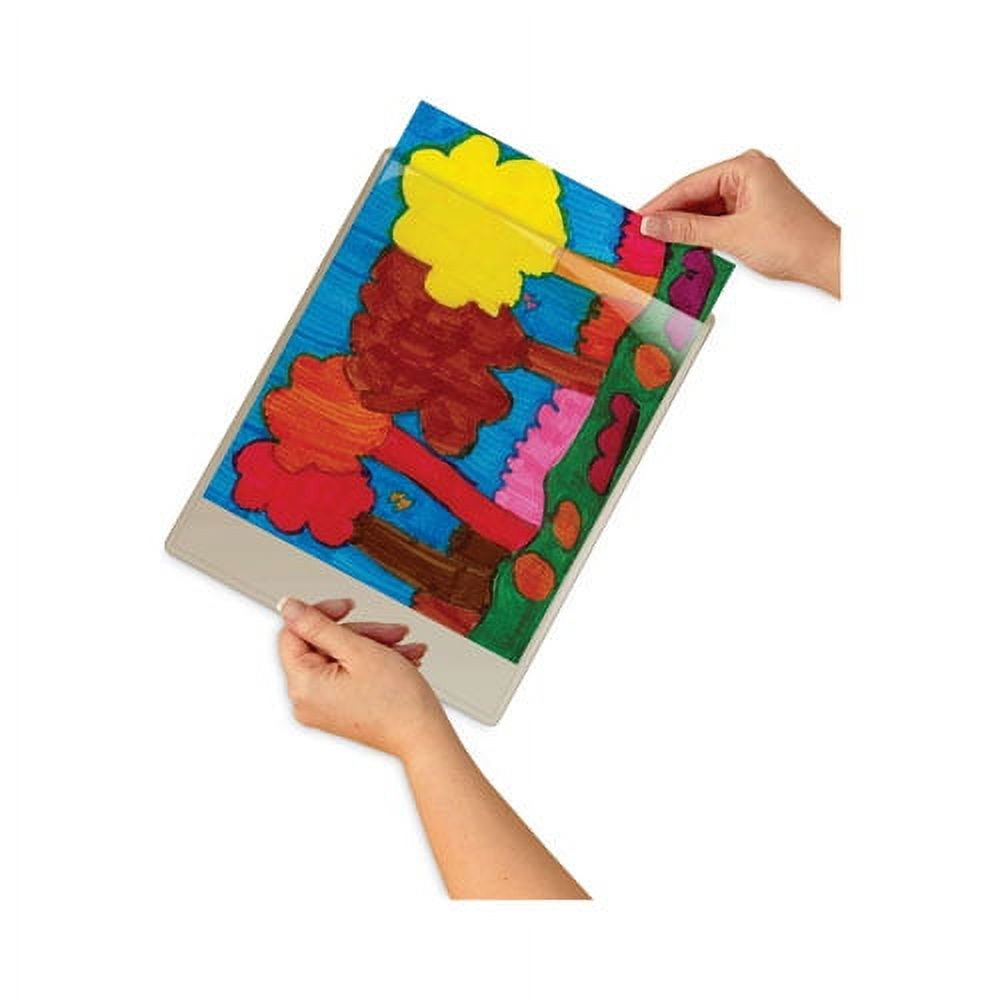 "Display Pocket, Removable Interlocking Fasteners, Plastic, 8.5 x 11, Clear | Bundle of 10 Each"
