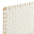 thumbnail image 4 of Sparta Weave Wall-Mount Vegan Leather Queen Headboard in Natural Beige, 4 of 7