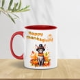 thumbnail image 3 of Happy Thanksgiving Sphynx Welcome Thankful Fall Autumn Pumpkin 11oz Accent Two-tone Mug Cat Lover Kitten Owner Gifts Idea Coffee Tea Cup - 02021, 3 of 5