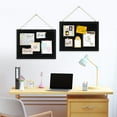 thumbnail image 7 of 2-Pack Black Cork Board with Linen Double-Sided 16"x12", Black Bulletin Board Wood Frame Hanging Pin Board, Picture Display Vision Board Kit Corkboards for Office Home School Decor, 7 of 7