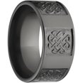 thumbnail image 3 of 10mm Flat Black Zirconium Ring with a Milled Celtic Design, 3 of 3