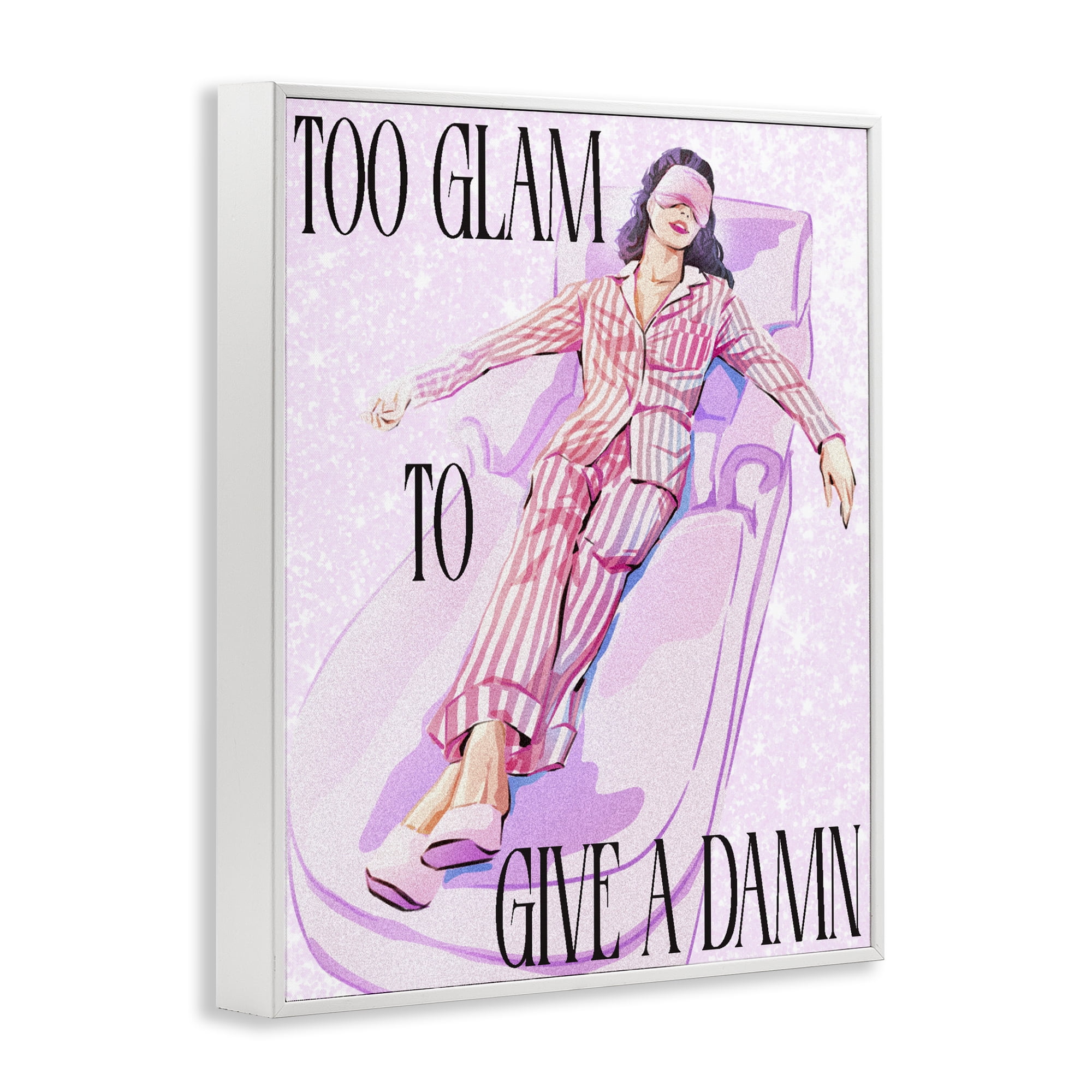 Stupell Industries To Glam To Care White Framed Giclee Art, design by Ziwei Li