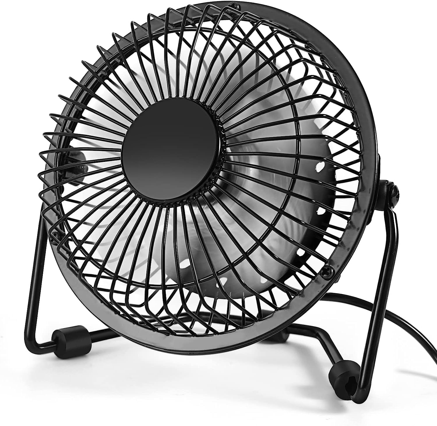 Ventilador de escritorio pequeño, mini ventilador de metal de