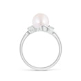 thumbnail image 2 of ANGARA Classic Japanese Akoya Cultured Pearl Bypass Ring in 14K White Gold for Women | June Birthstone, Birthday, Anniversary, Jewelry Gift for Women | Pearl Ring, 2 of 8