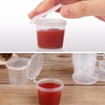 thumbnail image 4 of 100 Pcs 25ml or 40ml Plastic Sauce Cups Food Storage Containers Clear Boxes + Lids, 4 of 7