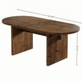 thumbnail image 2 of Tribesigns 63-Inch Oval Dining Table, Solid Wood Farmhouse Table for 4-6, 2 of 6