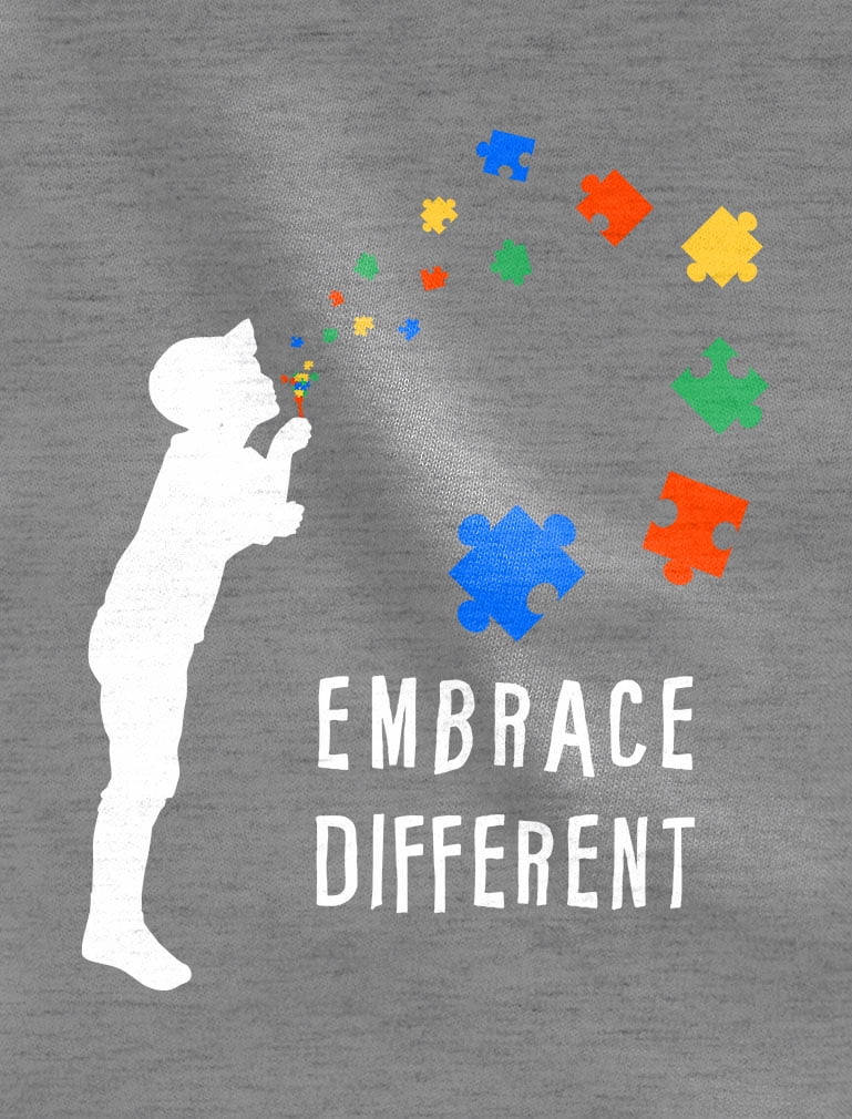 Tstars Womens Embrace Different Autism Awareness Autistic Spectrum Awareness Acceptance Autistic Support Shirts for Womens Hoodie