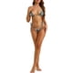 thumbnail image 2 of INSPIRAR CHIC Conjuntos de Bikini de Dos Piezas con Halter de Estampado Tropical de Mujer, Parte Inferior Triangular de Cintura Alta con Anillo Dorado, Traje de Baño Talla X-Large Verde Oscuro, 2 of 5