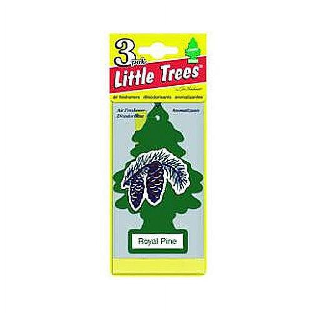 8 Pack Car Freshner 32001 Little Trees Air Freshener Royal Pine Scent - 3 Trees per Package