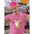 thumbnail image 2 of Cute Corgi Doodle T-Shirt Men -Image by Shutterstock, Male Small, 2 of 4