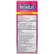 Benadryl-D Childrens Allergy and Sinus Liquid Grape 4 oz (Pack of 4)