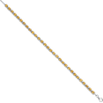 thumbnail image 5 of 925 Sterling Silver Yellow Orange Citrine Diamond Chain Gemstone Tennis Bracelet, 5 of 7
