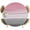 Pink, variant on Round Table Cover 55-60 Inch Pink Gray Waterproof Reusable Table Cloth Round Fitted Vinyl Tablecloth with Elastic Edged for Parties Outdoors, Vintage Country Gradient Wooden Plank Line