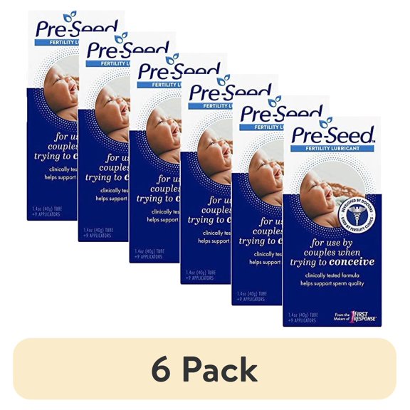(6 pack) Pre-Seed Conception Fertility-Friendly Personal Lubricant 1.4 oz, 9 Count
