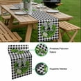 thumbnail image 4 of Welcome Bow Knot Wreath Table Runner - 120 Inch Long, Kitchen Dining Table Runner Dresser Scarves, Summer Flowers Black Gray Plaid Farmhouse Decor for Coffee Tables Wedding Party Banquet, 4 of 7