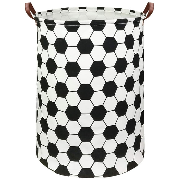 TXCENY Rainbow Kids Laundry Basket Baby Hamper Rainbow Toy Storage Bin for Boys Room Decor Baby Nursery Hamper Gift Baskets for Bedroom Bathroom(Football)