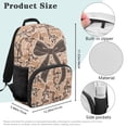 thumbnail image 7 of Yspwyqan Girls Backpack Ages 6-8, 17" Lightweight School Bag with Front Pocket, Adjustable Straps, Tan Camo Bow Cute Purse for Preschool Kindergarten Travel, 7 of 7