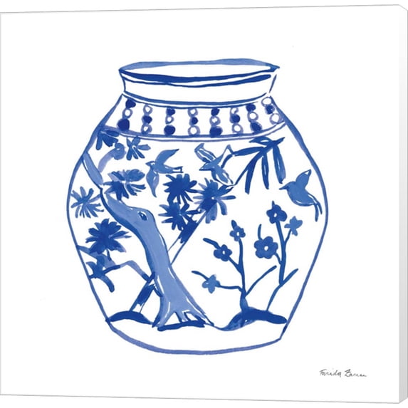 Chinoiserie VII by Farida Zaman, Canvas Wall Art, 24W x 24H