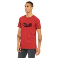thumbnail image 2 of Daxton Adult Unisex Tshirt Atlanta Script with Georgia Vertical on the Back, Red Royal, 3XL, 2 of 3