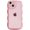 Pink, variant on for iPhone 14 Case (2022 6.1"),Cute Clear Love Case,Heart Camera Cover Curly Wave Transparent Protection Soft Shockproof Phone Case for iPhone 14 6.1 for Women Girl Men, Clear
