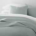 thumbnail image 2 of Juego de Edredón Resistente a las Arrugas para Todas las Estaciones, Colcha de Eucalipto a Rayas Verdes Cosidas para Ropa de Cama Tamaño Twin de Comfort Canopy, 2 of 10