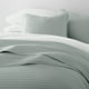 thumbnail image 2 of Juego de Edredón Resistente a las Arrugas para Todas las Estaciones, Colcha de Eucalipto a Rayas Verdes Cosidas para Ropa de Cama Tamaño Twin de Comfort Canopy, 2 of 10