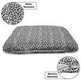 thumbnail image 3 of Leopard Print Pet Bed, Monochrome Graphic Style Wild Jungle Animal Abstract Skin Spots, Chew Resistant Pad for Dogs and Cats Cushion with Removable Cover, 24" x 39", Black White, by Ambesonne, 3 of 4