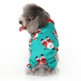 thumbnail image 5 of Skksst Christmas Pet Clothes Santa Clause Print Pajamas Jumpsuit Puppy Dog Xmas Costume, 5 of 7