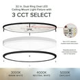 thumbnail image 4 of Maxxima 32” 3 CCT Oval Black LED Ceiling Mount Light Fixture, 3000K-5000K, Dimmable, 4 of 10