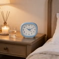 thumbnail image 4 of Linnome Small Alarm Clock for Bedroom Non Digital Table Clock Silent Timepiece for Home Office 4.5x3.9x2 Inch Blue, 4 of 6
