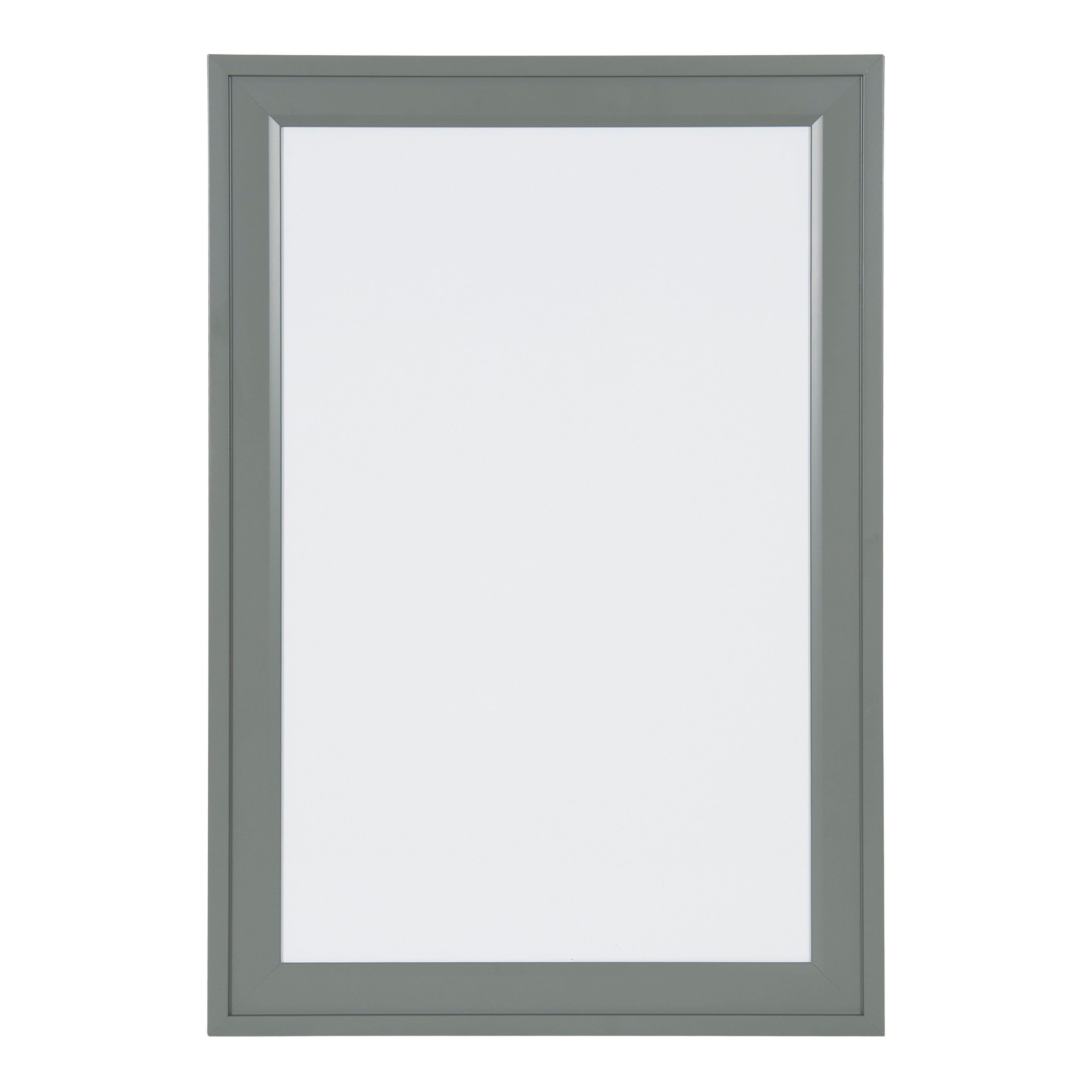DesignOvation Bosc Decorative Framed Magnetic Dry Erase Board, Gray, 18 ...