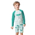 thumbnail image 4 of Gyujnb Girls Swimsuit,Boys Swimwear Long Sleeve Rash Guard and Swim Trunks UPF 50 Sun for Toddler Kids Youth Swimming,4-5 Years, 4 of 4