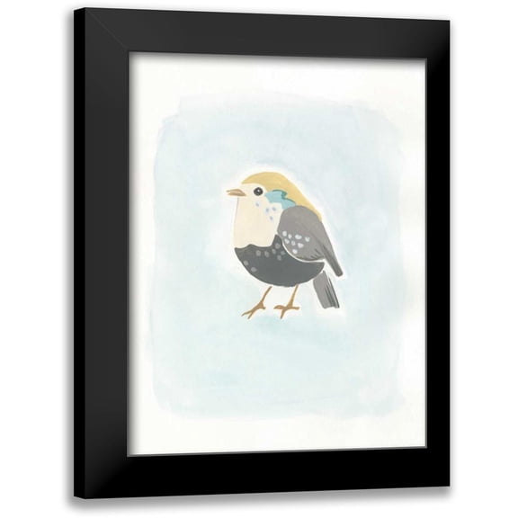 Vess, June Erica 12x14 Black Modern Framed Museum Art Print Titled - Dapper Bird II
