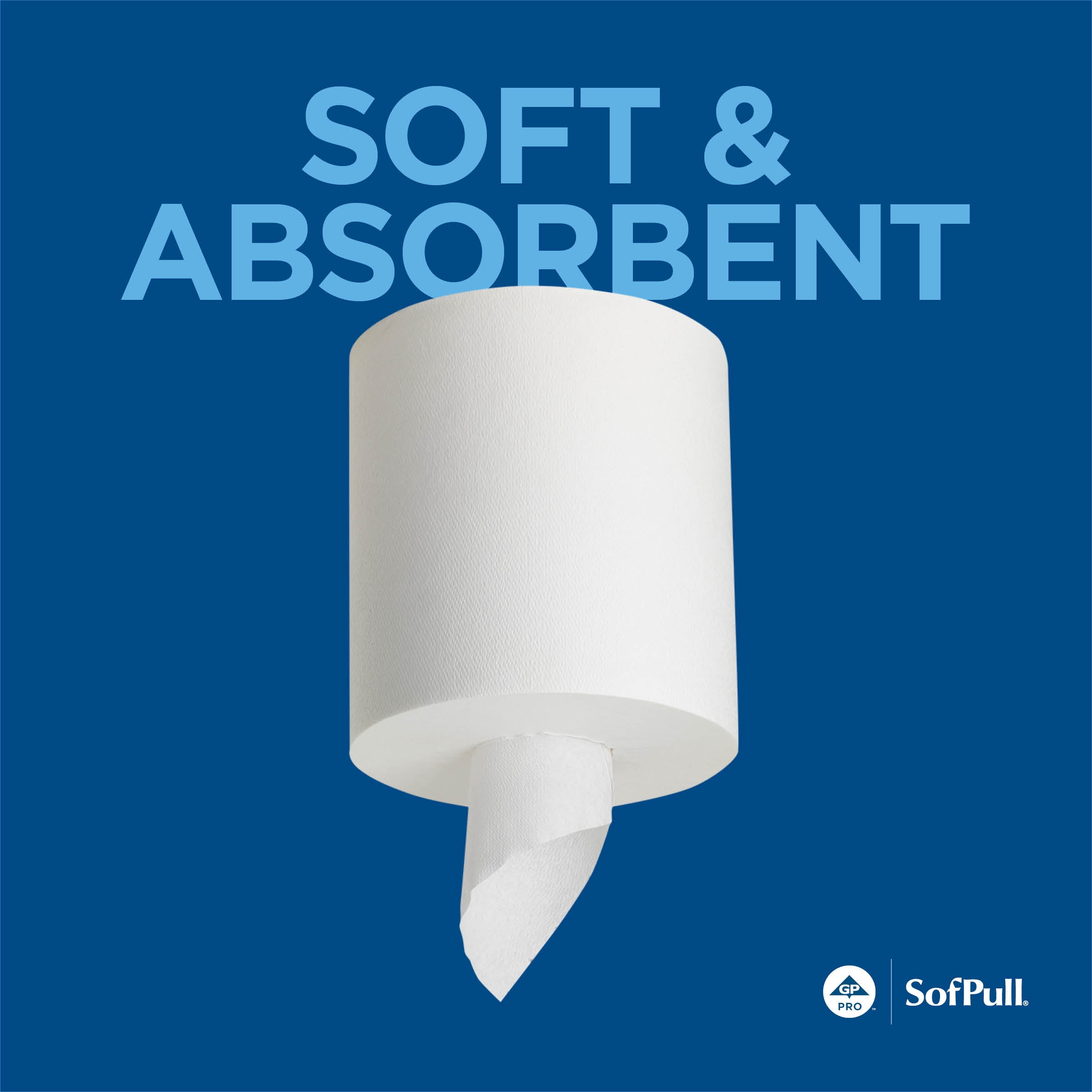 SofPull® Regular Centerpull Premium Paper Towel by GP PRO (Georgia-Pacific), White, 6 Rolls Per Case