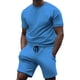 thumbnail image 1 of Conjuntos cortos Cagnkofi para hombre, conjuntos de 2 piezas, chándales de verano, camisetas y pantalones cortos casuales de manga corta con cuello redondo, chándal, 1 of 5
