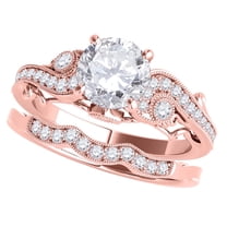 Mauli Jewels Diamond Engagement Rings for Women 0.60 Carat 4-Prong Natural Diamond Ring in 14K Solid White, Yellow or Rose Gold | Wedding Ring | Promise Ring | Bridal Jewelry Gift for Her