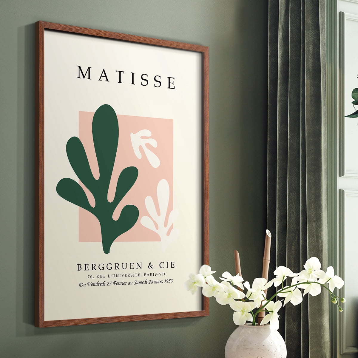 Matisse CCCLI in Brown Solid Wood 22 x 28 Framed Print